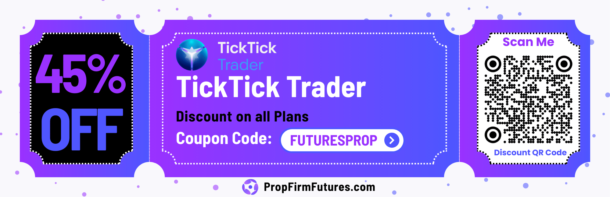 TickTick Trader Coupon Code 45% off - TickTick Trader Discount Code - PropFirmFutures.com