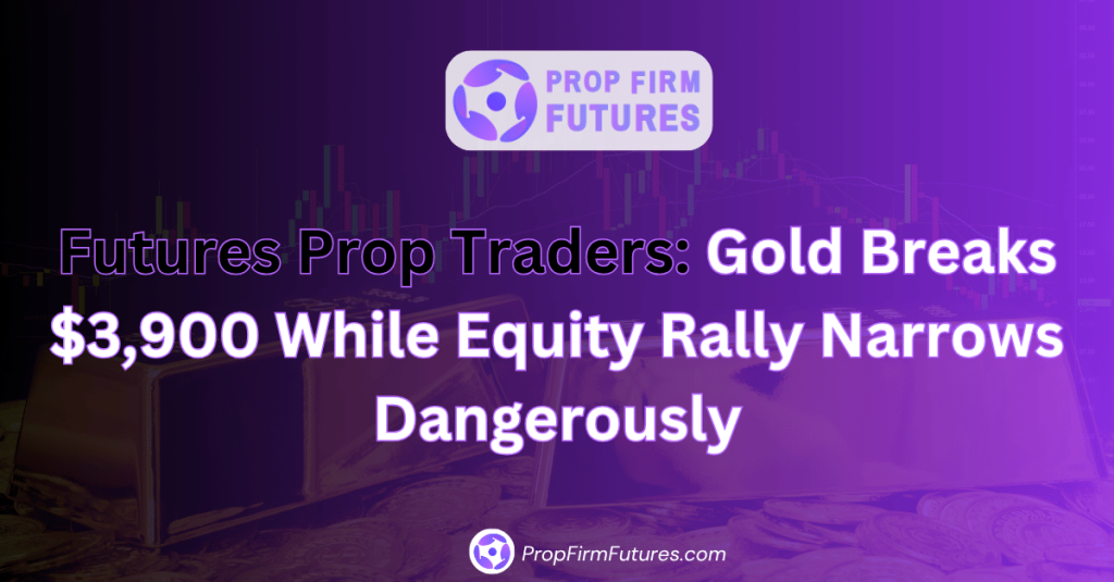 Futures Prop Traders: Gold Breaks $3900 While Equity Rally Narrows Dangerously